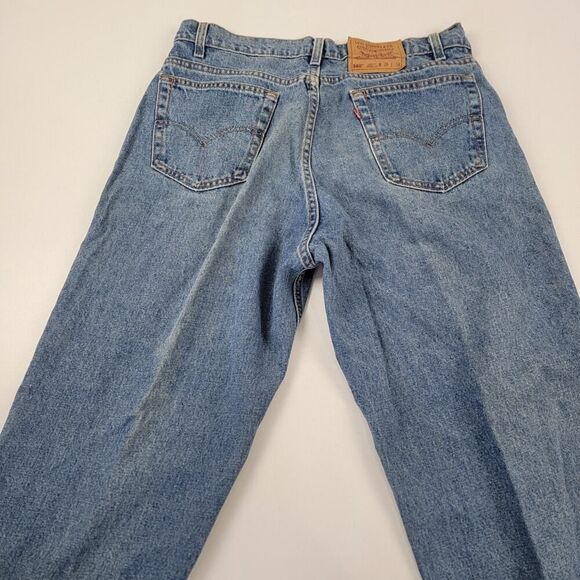 Vintage 90's Levis 560 Jeans Mens sz 36x34 Loose Fit Tapered Leg Blue Denim USA - Picture 14 of 16